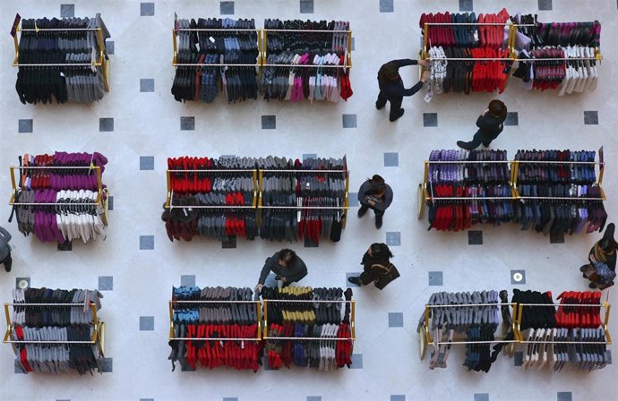 Compras en un centro comercial