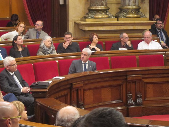 El conseller de Justícia en funciones, Germà Gordó, en el Parlament