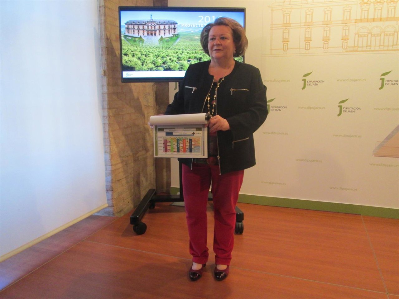 Pilar Parra presentando los presupuestos