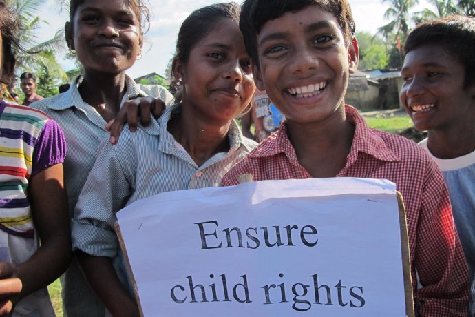 Manifestación por el registro de niños en Nepal