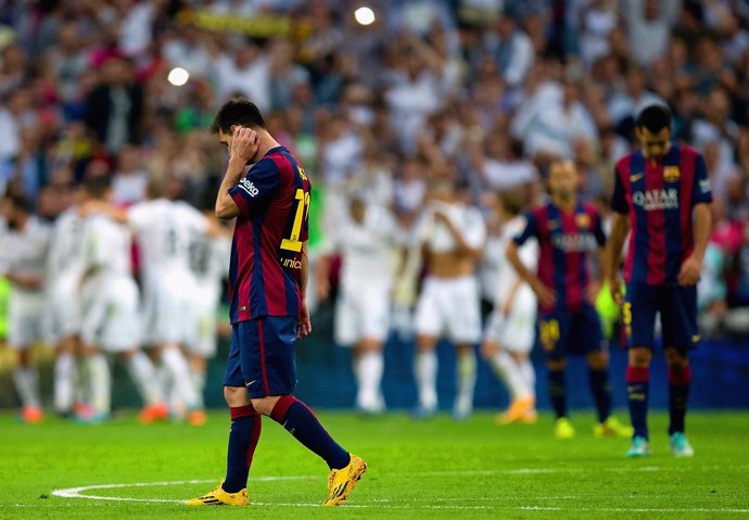 Lionel Messi en el Santiago Bernabéu