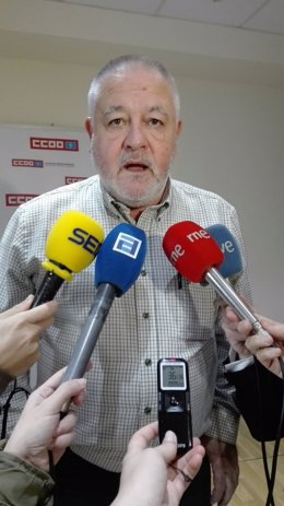 El secretario general de CCOO en Asturias, Antonio Pino