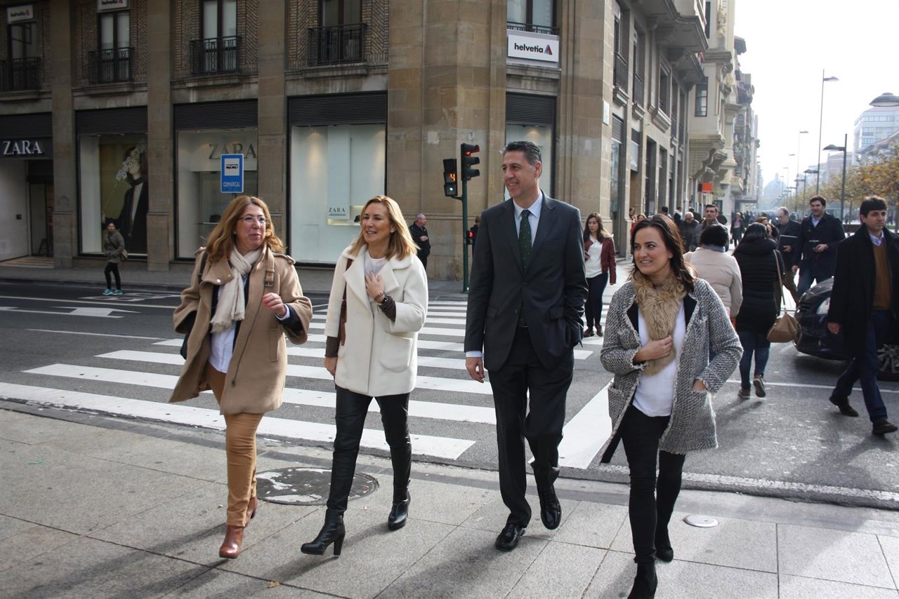 Carmen Alba, Ana Beltrán, García Albiol y Cristina Sanz en Pamplona