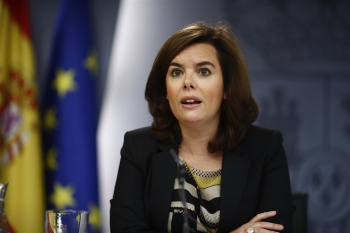 Soraya Sáenz de Santamaría tras el Consejo de Ministros