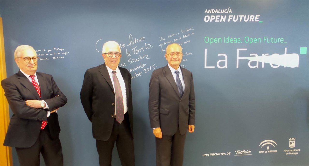 Luis Solana, Telefónica, Sánchez Maldonado y De la Torre en Tabacalera La Farola