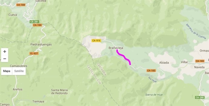 Tramo de uso de cadenas