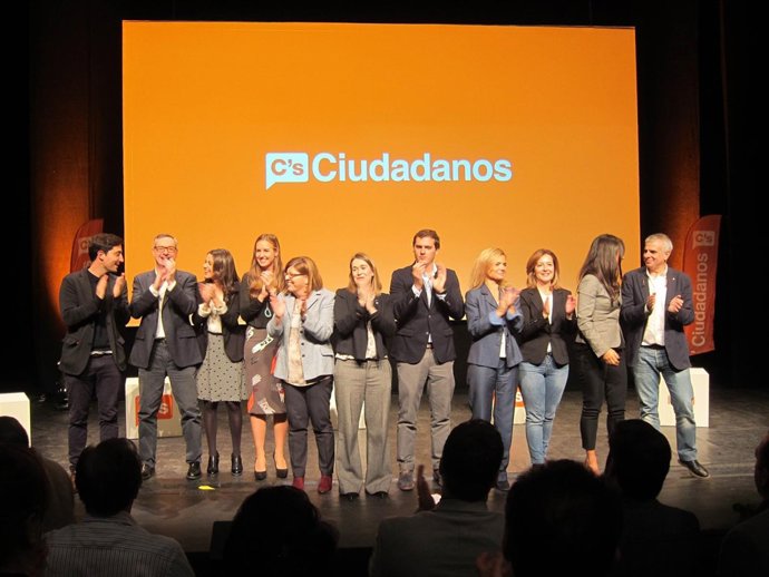 El líder de C's, A.Rivera, I.Arrimadas, M.Rivera, B.Villacís, entre otras