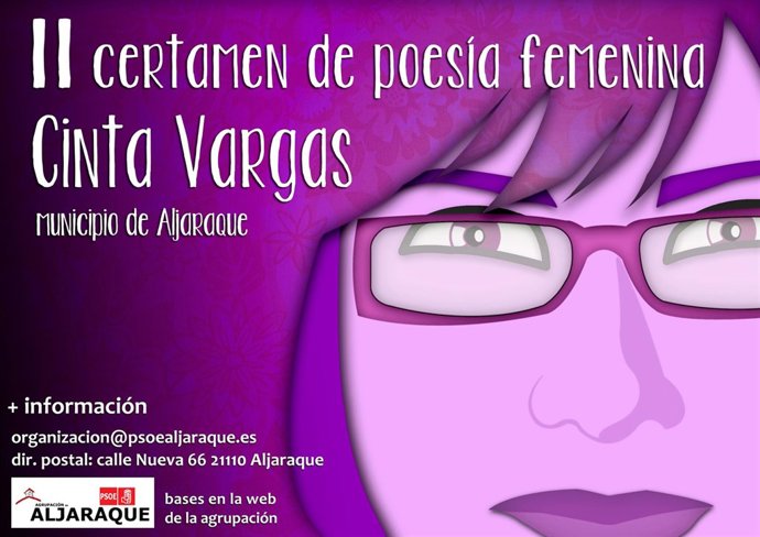 Cartel del II Premio de Poesía Cinta Vargas