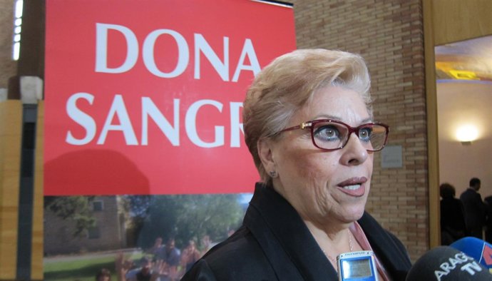 La presidenta de Donantes de Sangre de Aragón, Carmen González.