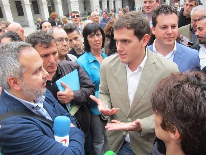 Rivera en su anterior visita a Santander, en mayo de 2015