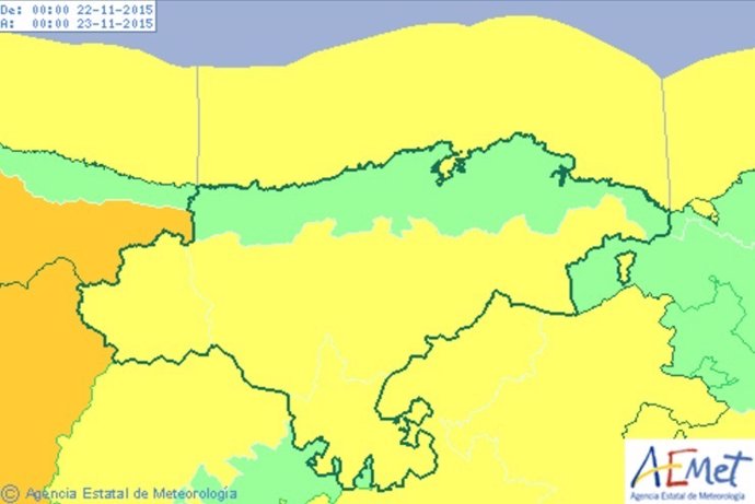 Alerta por nieve y oleaje en Cantabria