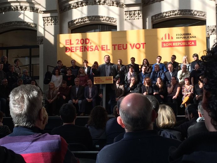El presidente de ERC, Oriol Junqueras