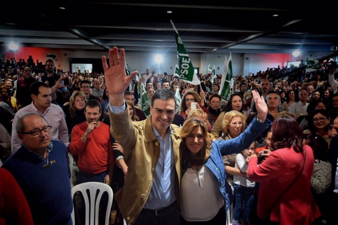 Pedro Sánchez y Susana Díaz, este domingo en Jaén