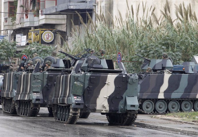Ejército de Líbano en las calles de Trípoli