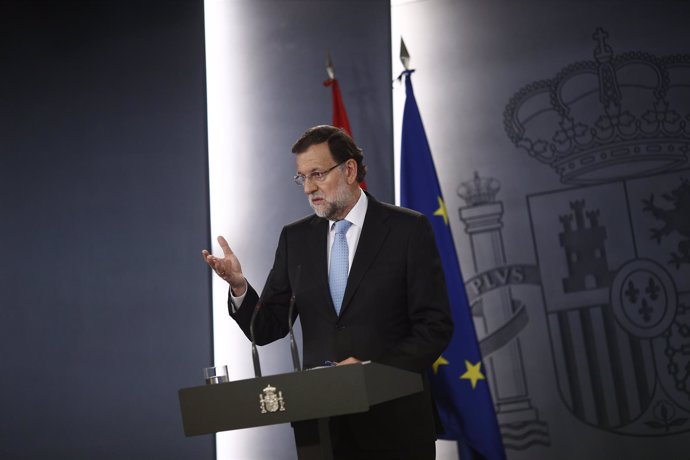 Mariano Rajoy comparece en Moncloa por la resolución independentista