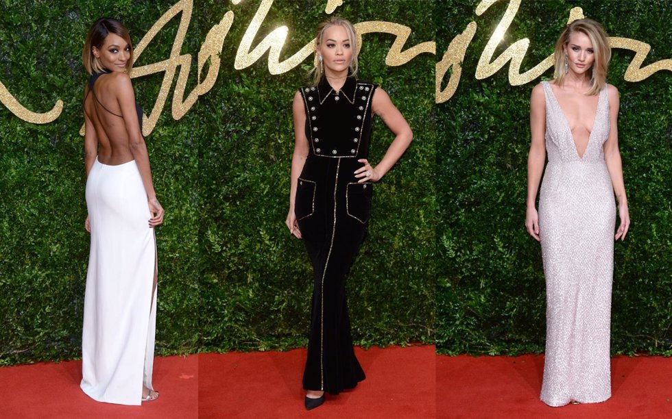 Jourdan Dunn, Rita Ora y Rosie Huntington-Whiteley en los British Fashion Awards