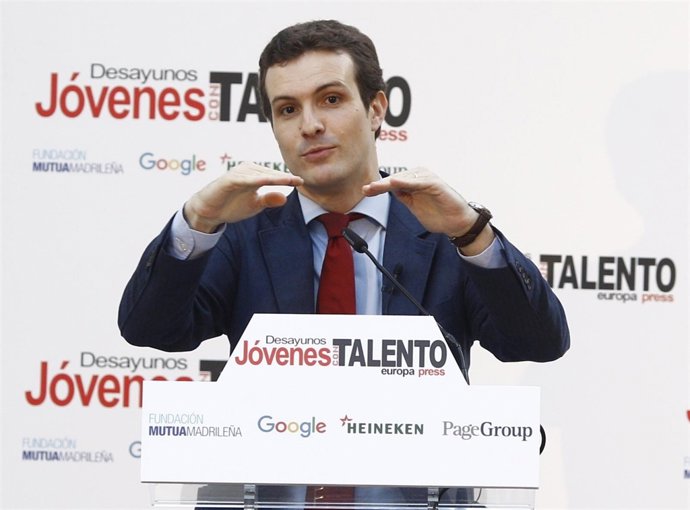 Pablo Casado en el Desayuno de Europa Press Jóvenes con Talento