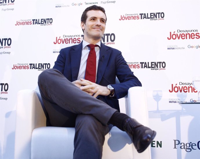 Pablo Casado en el Desayuno de Europa Press Jóvenes con Talento