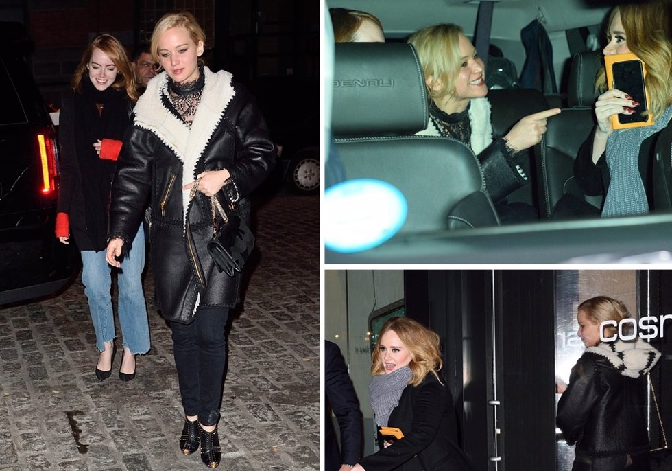 Adele, Jennifer Lawrence y Emma Stone... ¡Noche de chicas!