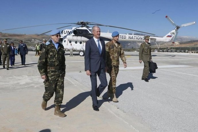 El ministro de Defensa, Pedro Morenés, visita a las tropas españolas en Líbano