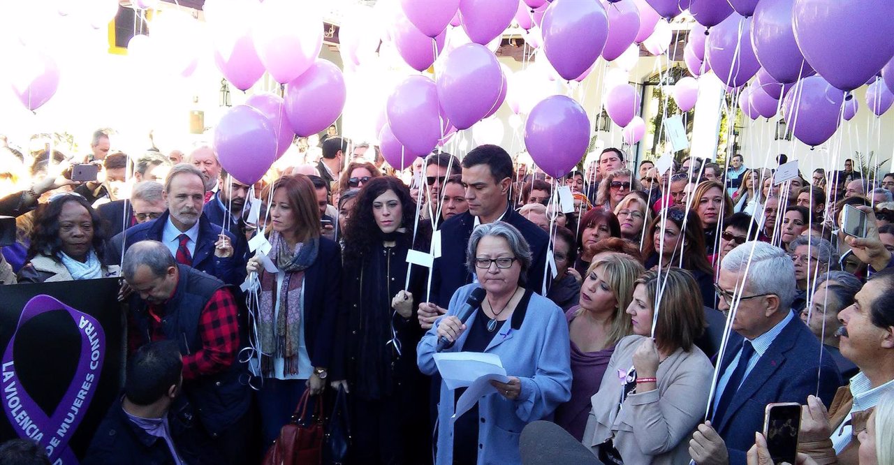 Pedro Sánchez en Jerez (Cádiz) en un acto contra la violencia a la mujer