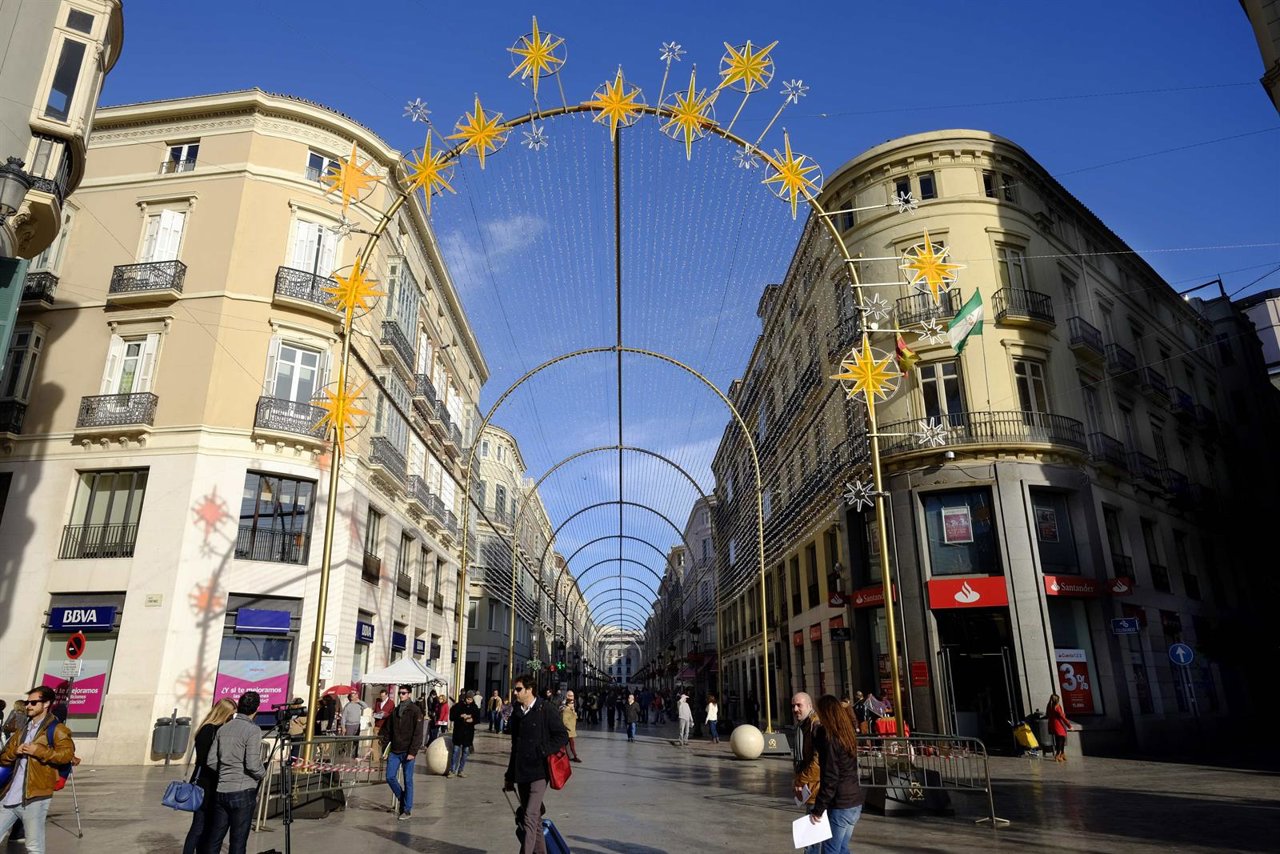 Estrellas iluminación málaga navidad 