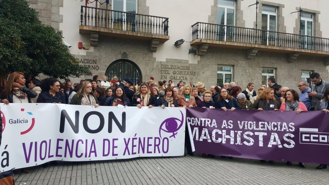 Concentraciones sindicatos en Galicia contra la violencia de género