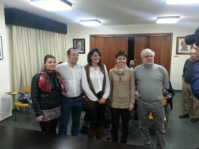 Susana López Ares, en el centro