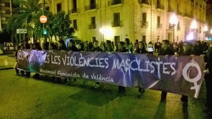 Manifestación contra la violencia en Valencia