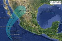 El huracán 'Sandra' se fortalece a categoría tres en el Pacífico mexicano