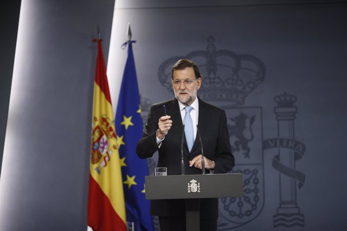 Mariano Rajoy comparece en Moncloa por la resolución independentista