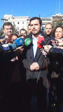 El candidato a la Presidencia del Gobierno de Unidad Popular-IU, Alberto Garzón.
