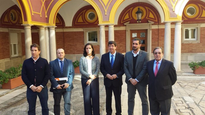 Juan Marín (Ciudadanos), en un acto en Huelva