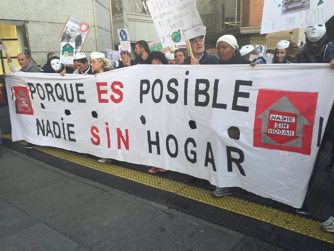 MANIFESTACIÓN PERSONAS SIN HOGAR