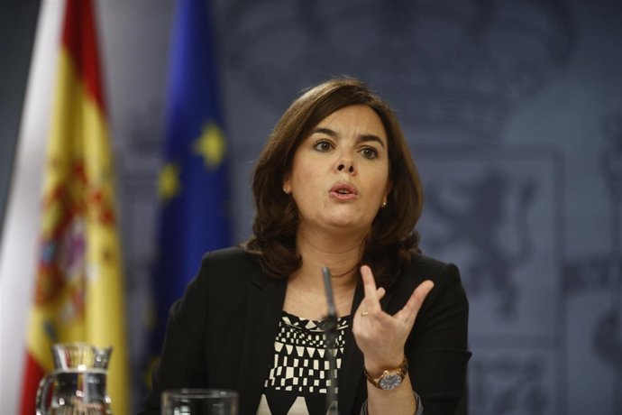 Soraya Sáenz de Santamaría tras el Consejo de Ministros