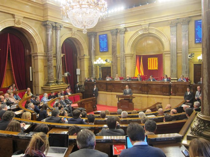 Artur Mas en el segundo pleno de investidura en el Parlament 