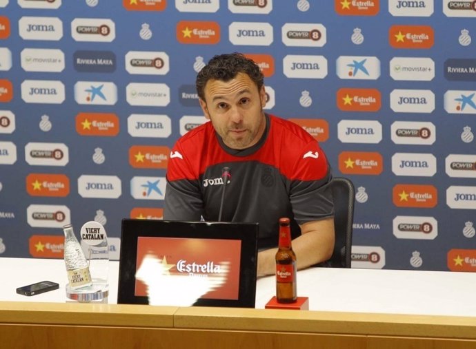 Sergio González, entrenador del RCD Espanyol en rueda de prensa