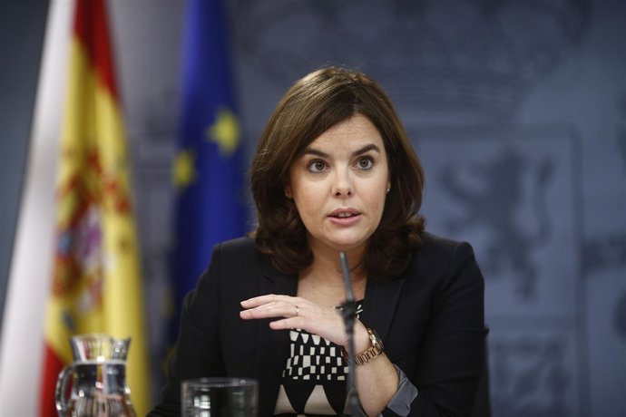 Soraya Sáenz de Santamaría tras el Consejo de Ministros