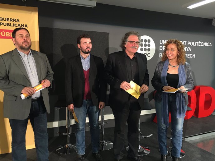 Oriol Junqueras, Gabriel Rufián, Joan Tardà y Ester Capella, ERC