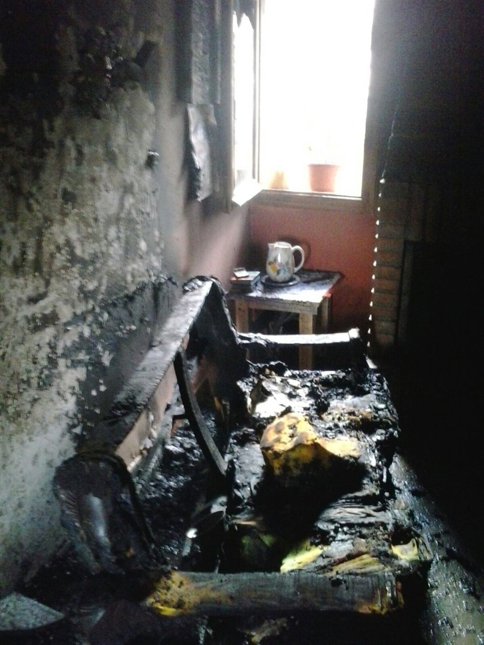 Indencio de una vivienda en Lituénigo.