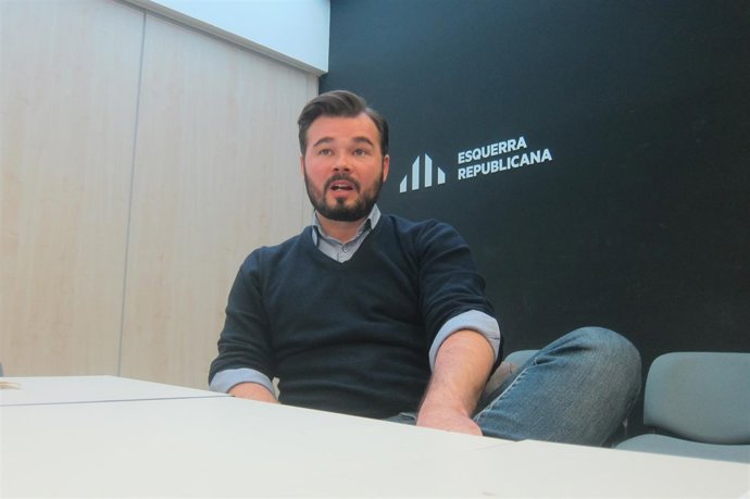 El candidato de ERC a las elecciones generales, Gabriel Rufián.