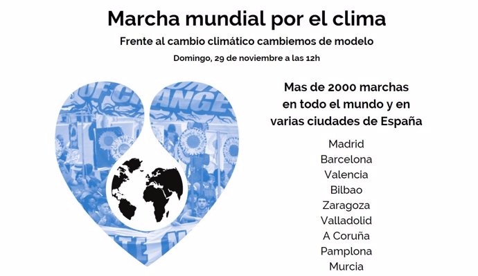 Marcha mundial por el clima, este fin de semana en toda España