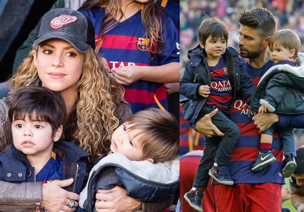 Shakira, Milan y Sasha: los fans incondicionales de papá Piqué