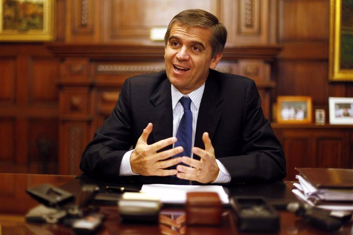 El presidente del Banco Central de Chile, Rodrigo Vergara, durante la Cumbre de 
