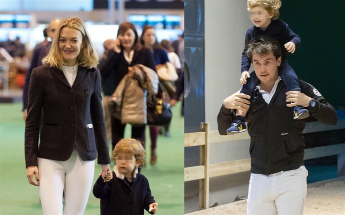 Marta Ortega y Sergio Álvarez con su hijo 