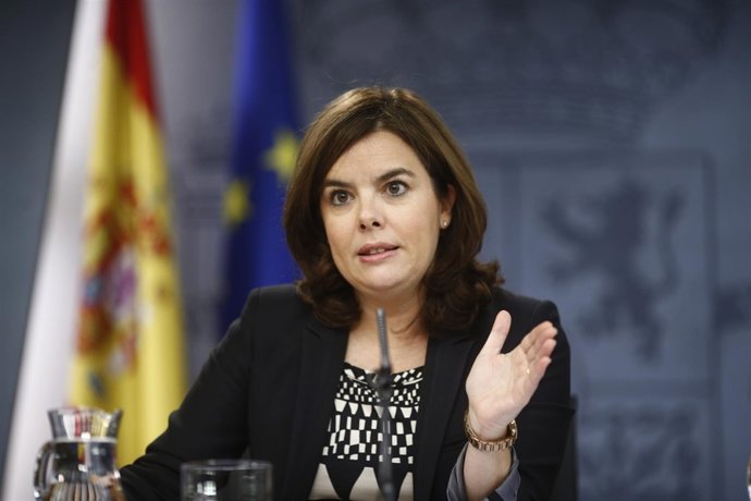 Soraya Sáenz de Santamaría tras el Consejo de Ministros