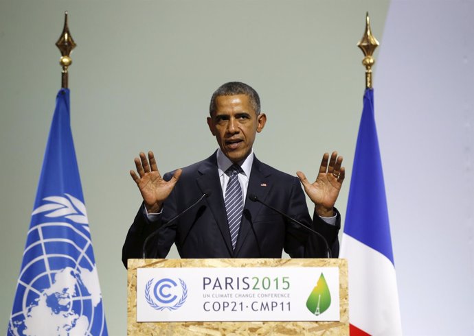 El presidente de EEUU, Barack Obama, en la Conferencia sobre Cambio Climático