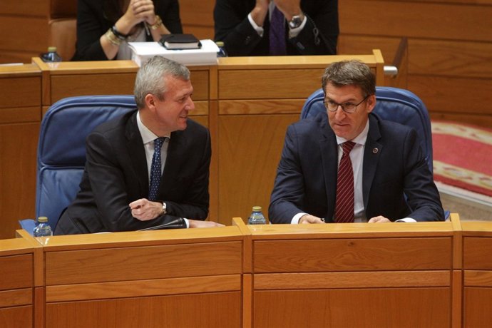 Feijóo en el pleno del Parlamento de Galicia
