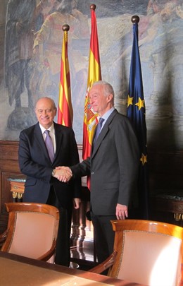 El ministro de Interior, J.Fernández, y el coordinador antiterrorista G.Kerchove