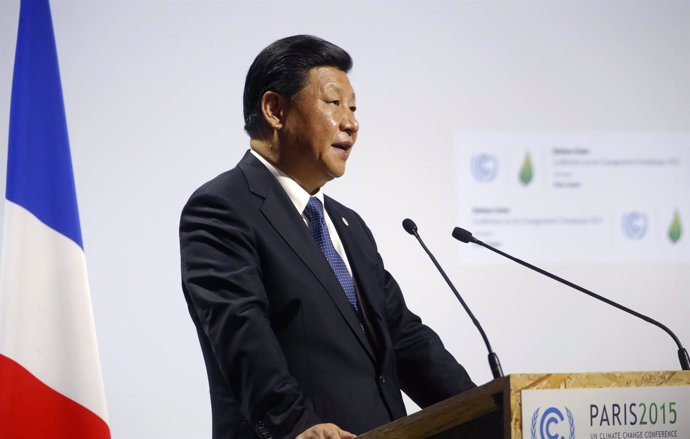 El presidente de China, Xi Jinping, en la cumbre del clima de París